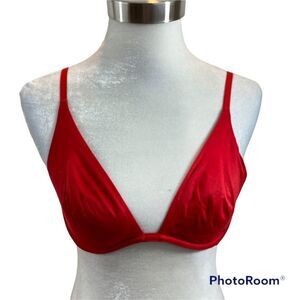 Victoria’s Secret Red Unpadded‎ Deep Front Plunge Bra Size 34C